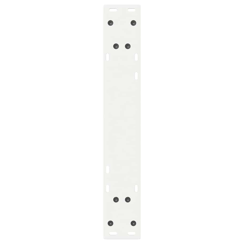 Dining Table Legs 2 pcs White 60x(72-73.3) cm Steel