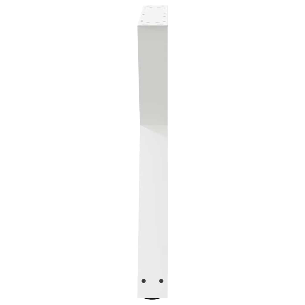 Dining Table Legs 2 pcs White 70x(72-73.3) cm Steel