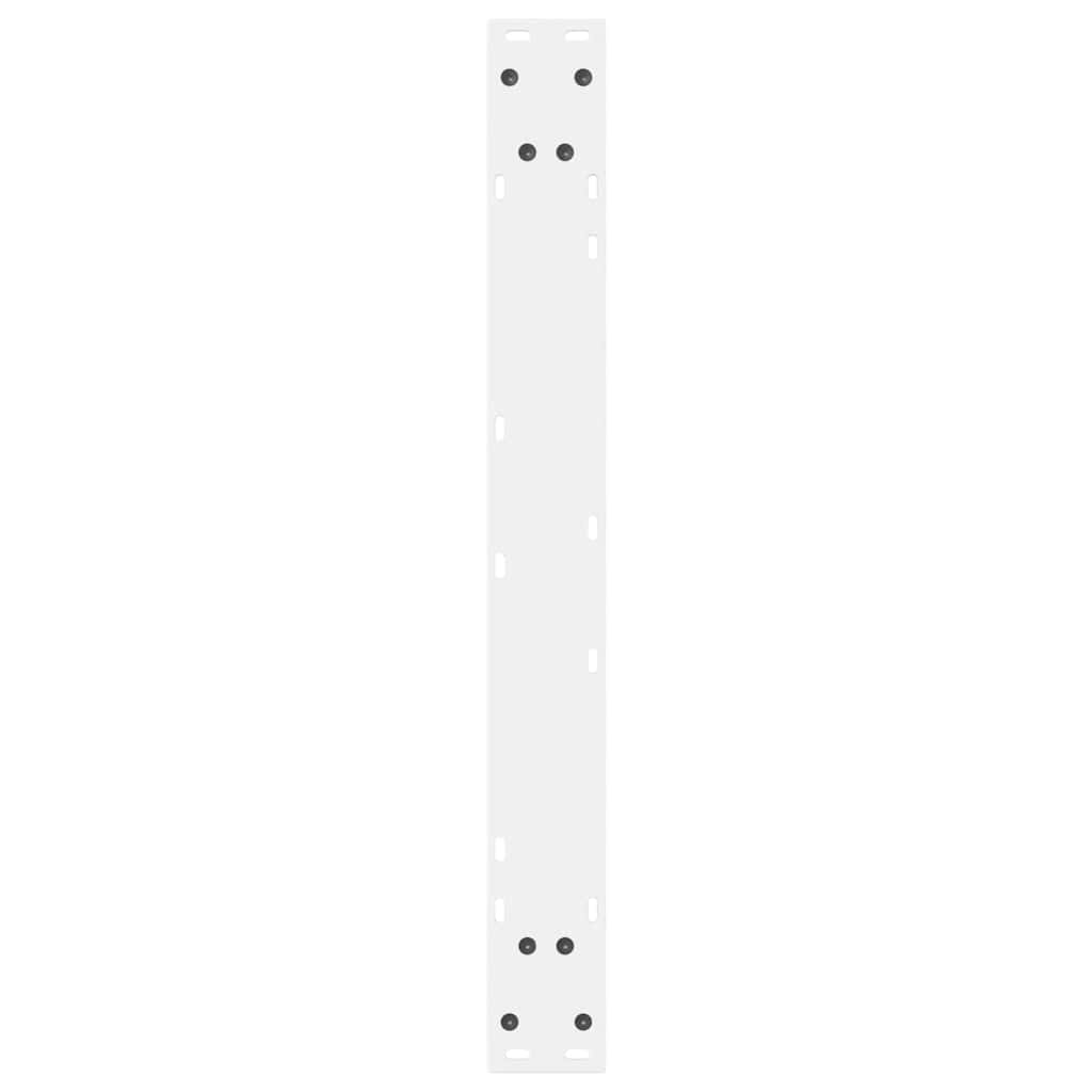 Dining Table Legs 2 pcs White 70x(72-73.3) cm Steel