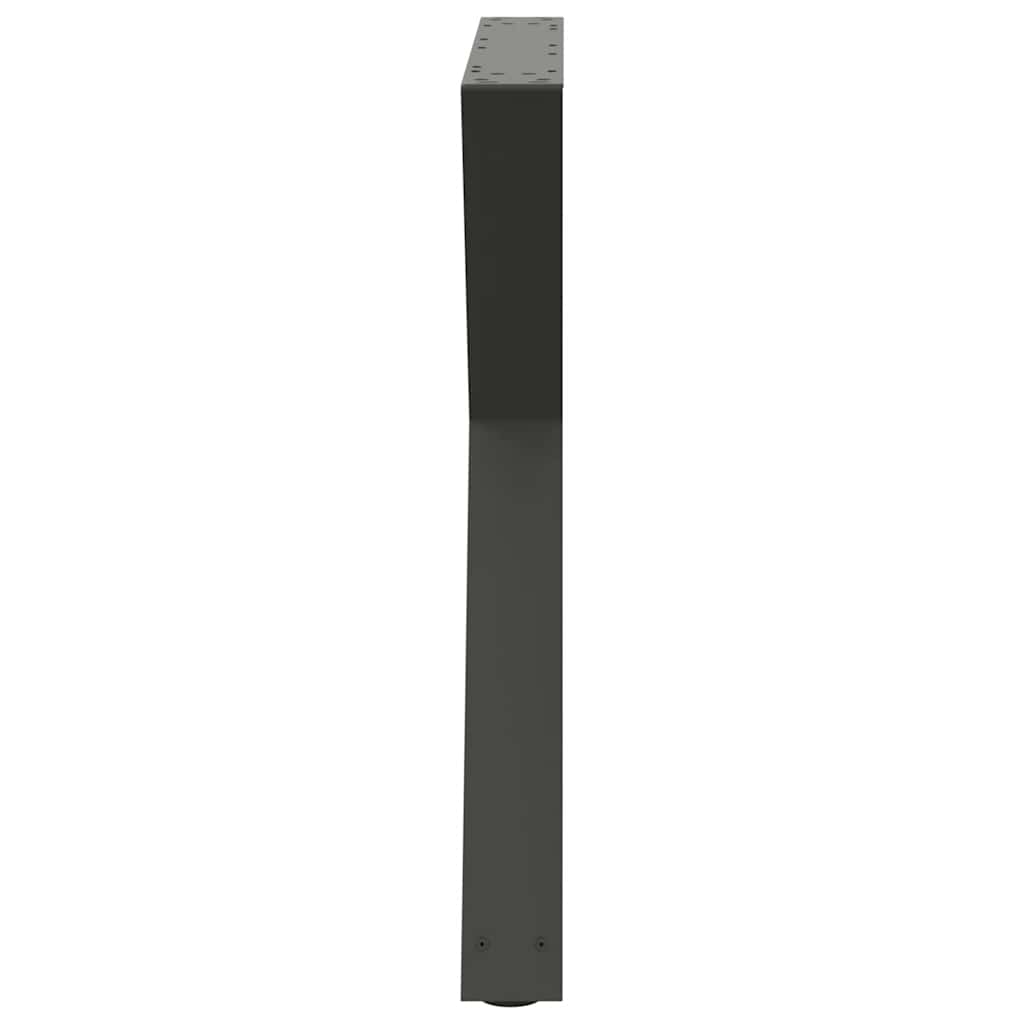 Dining Table Legs 2 pcs Anthracite 80x(72-73.3) cm Steel
