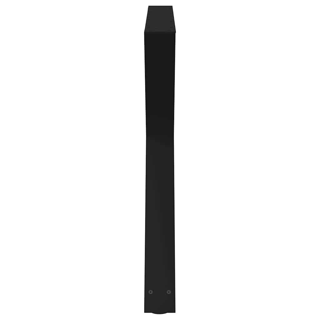 Dining Table Legs 2 pcs Black 90x(72-73.3) cm Steel