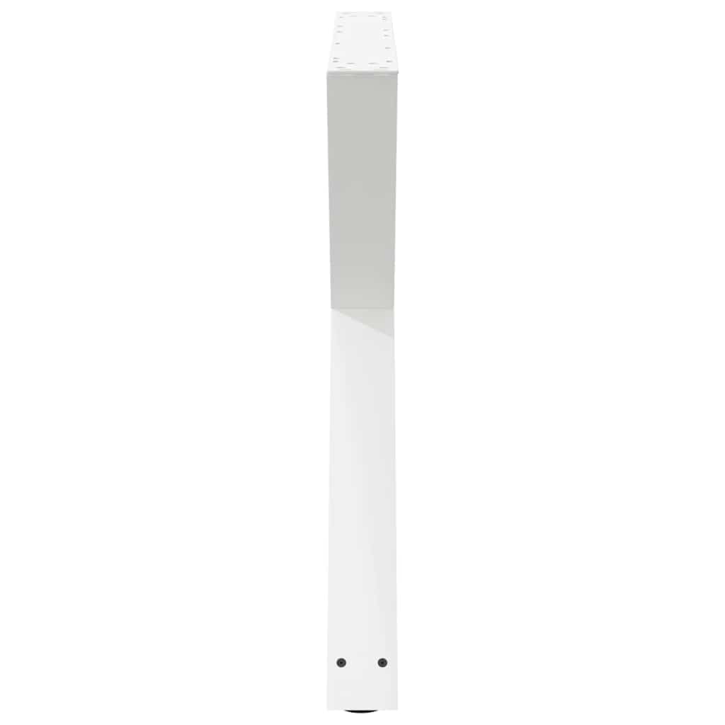 Dining Table Legs 2 pcs White 90x(72-73.3) cm Steel