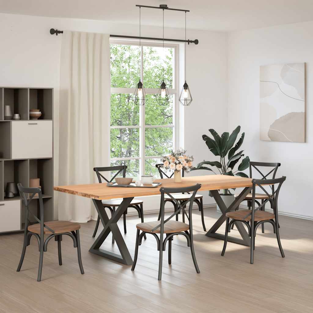 Dining Table Legs 2 pcs Anthracite 90x(72-73.3) cm Steel