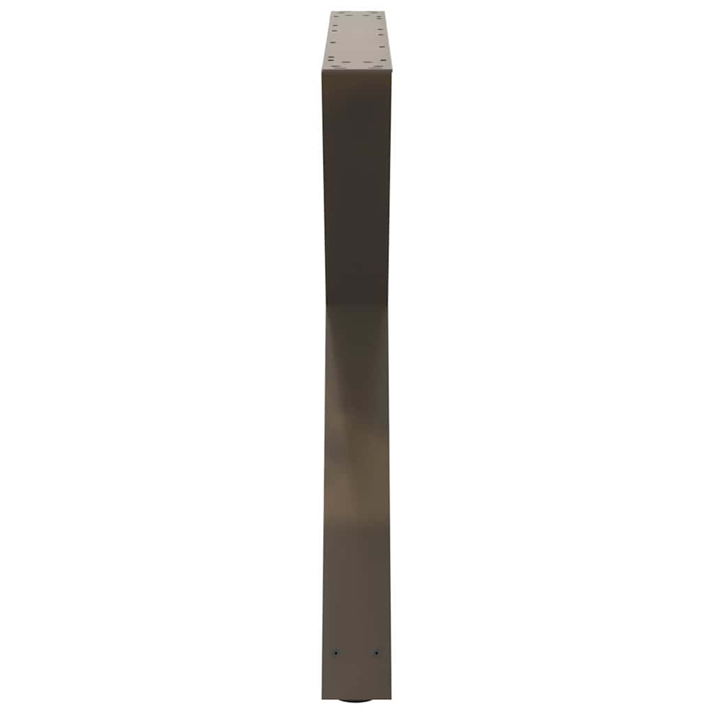 Dining Table Legs 2 pcs Natural Steel 90x(72-73.3) cm Steel