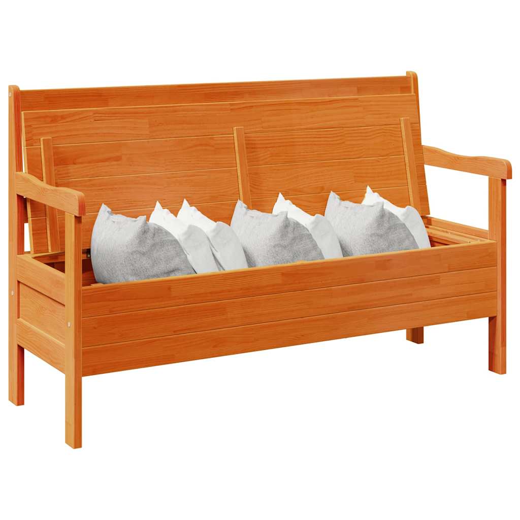 Outdoor Bench Brown 119 x 44 x 76 cm Solid Pine Wood