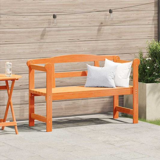 Outdoor Bench 2 -Seater 119 x 44 x 76 cm Solid Pine Wood Brown