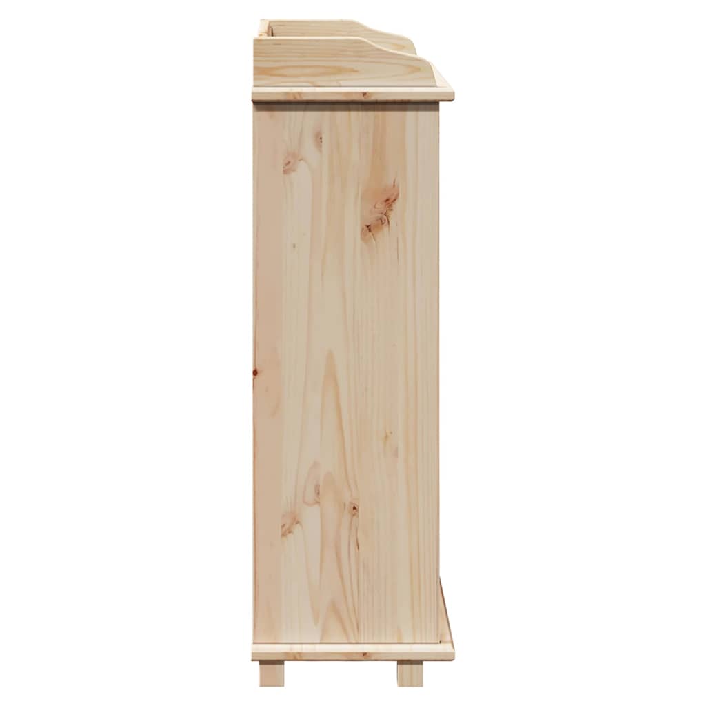 Wine Rack Natural 58 x 28 x 90 cm Solid Pine Wood