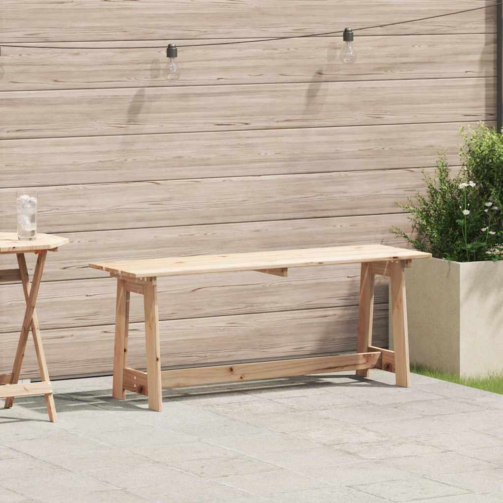 Outdoor Bench Natural 119 x 37 x 47 cm Solid Pine Wood