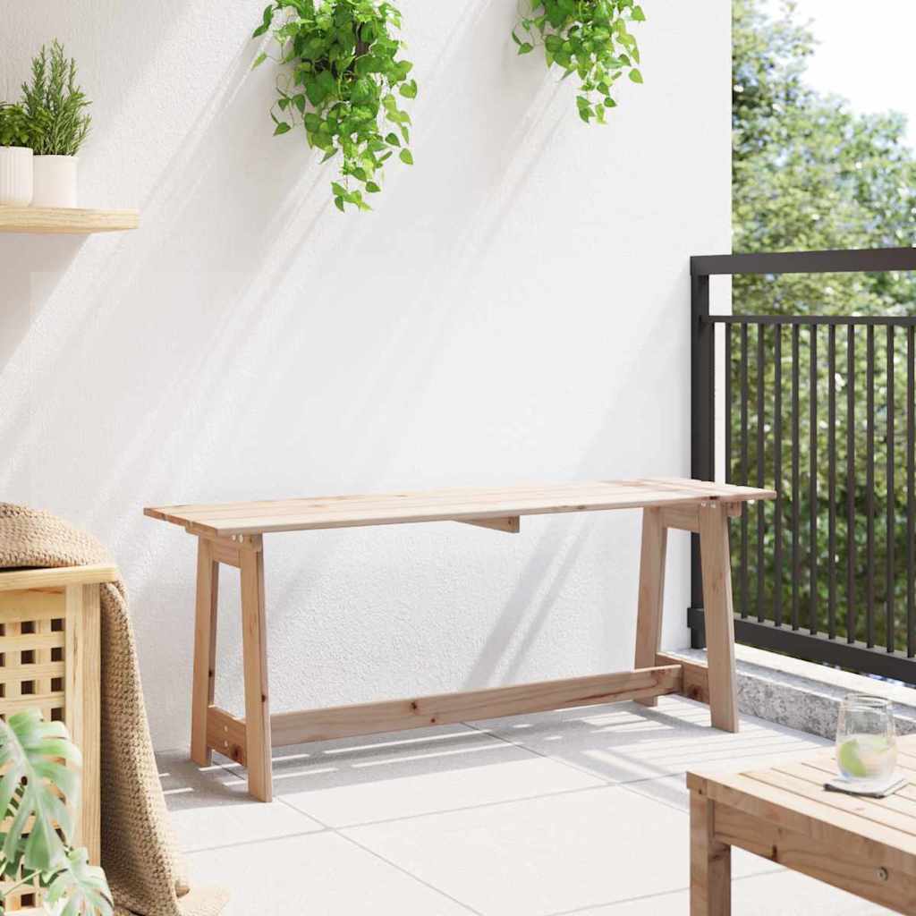 Outdoor Bench Natural 119 x 37 x 47 cm Solid Pine Wood