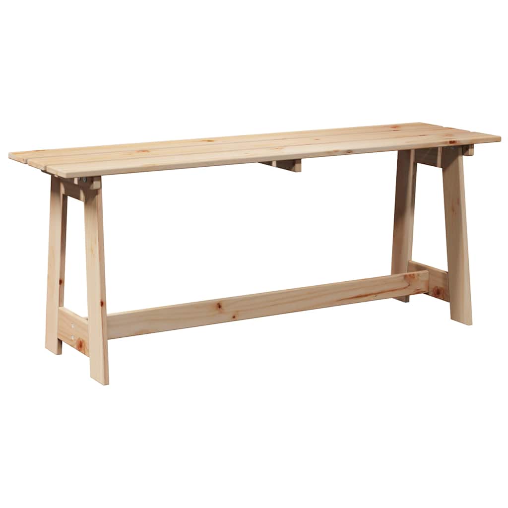 Outdoor Bench Natural 119 x 37 x 47 cm Solid Pine Wood
