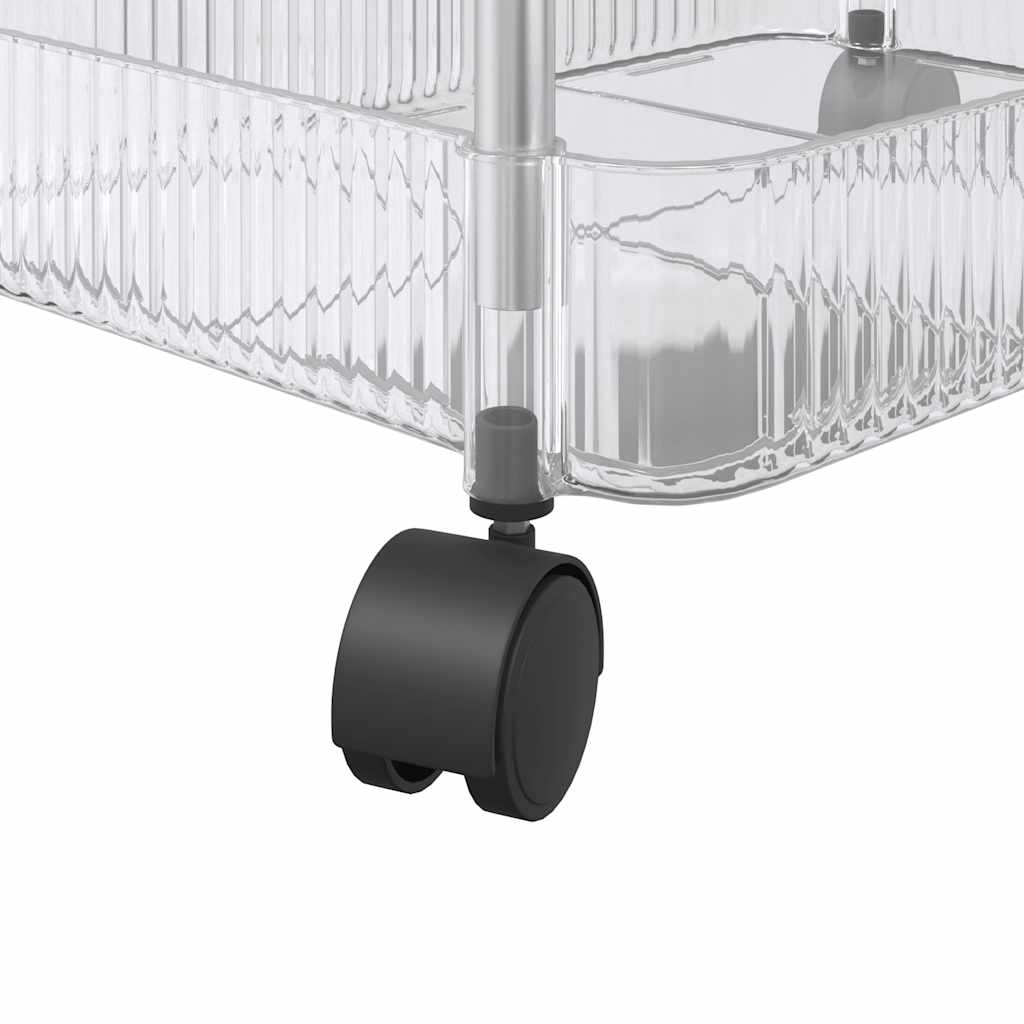 Storage Trolley 2-Tier Transparent 37x28x43.5 cm Acrylic