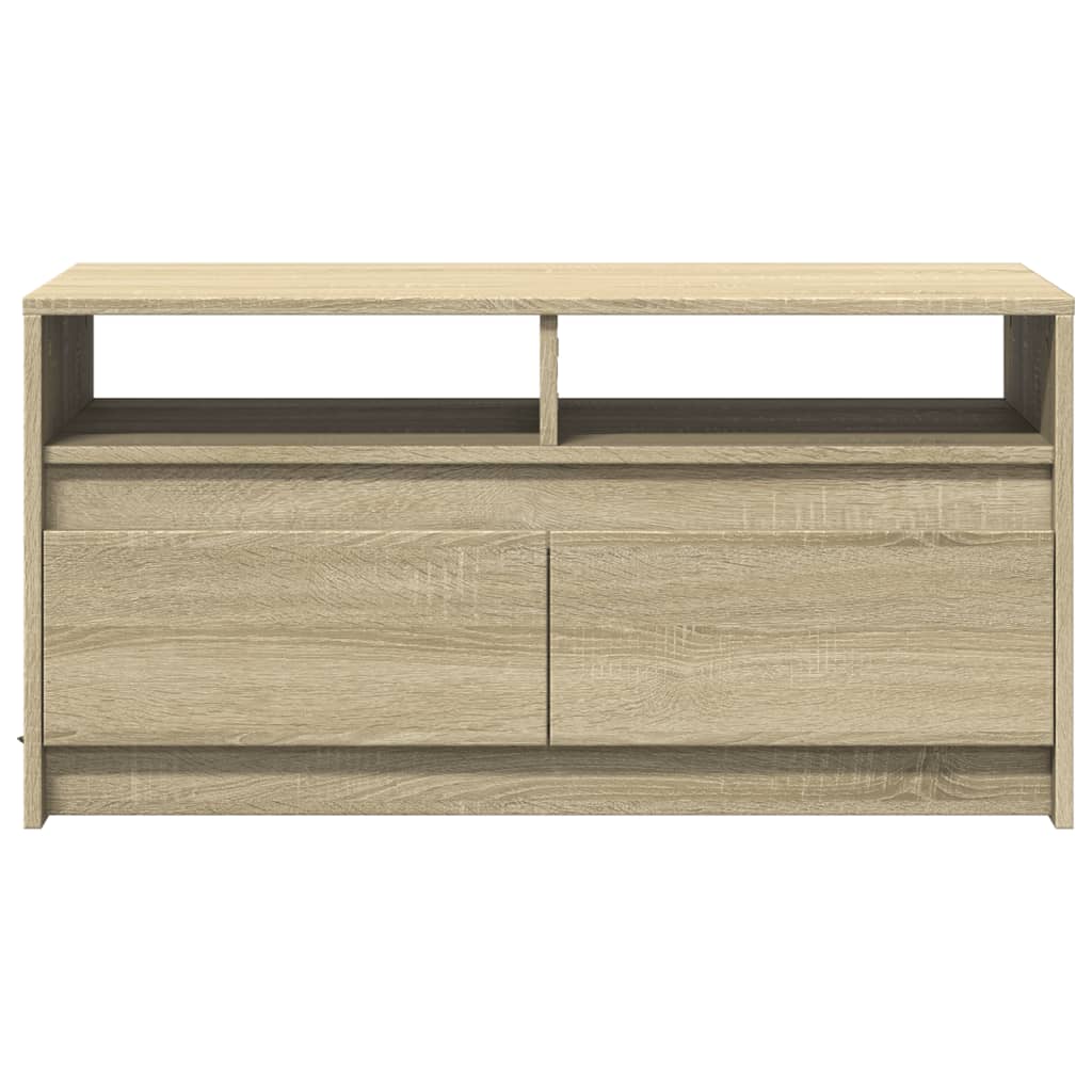Coffee Table with LED Lights Sonoma Oak Engineered Wood