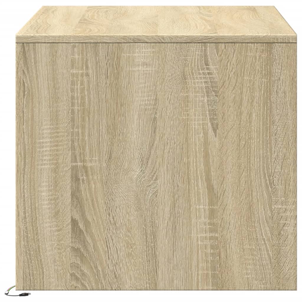 Coffee Table with LED Lights Sonoma Oak Engineered Wood