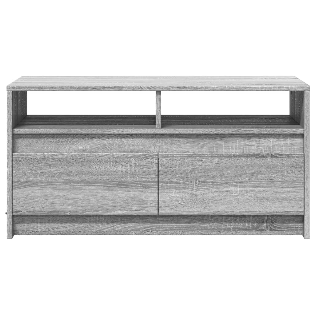 Coffee Table with LED Lights Grey Sonoma Engineered Wood