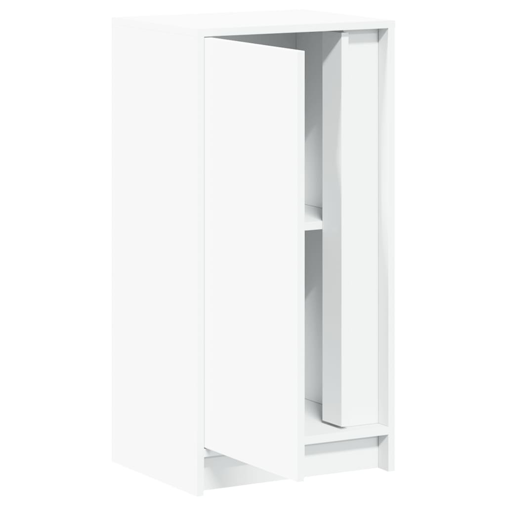 Sideboard with LED White 42,5x34x85 cm Engineered Wood