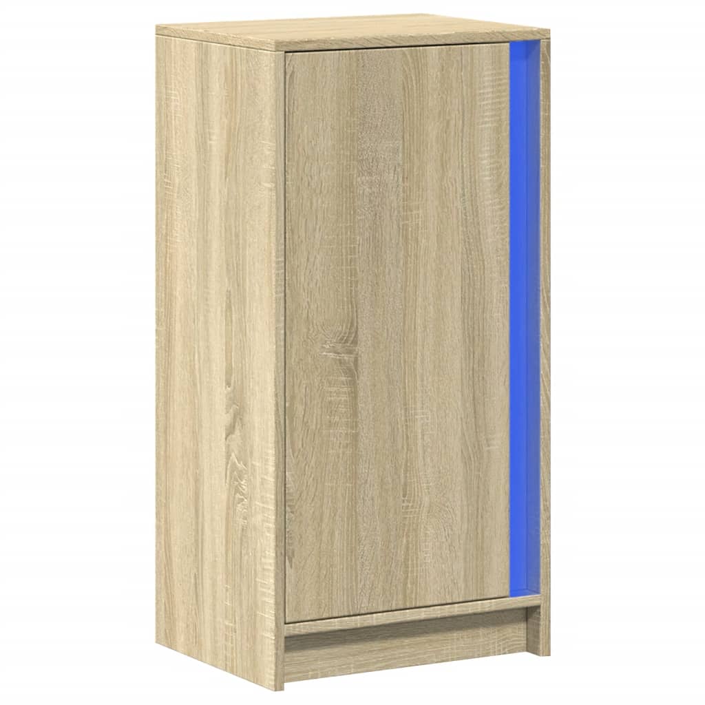 Sideboard with LED Sonoma Oak 42,5x34x85 cm Engineered Wood