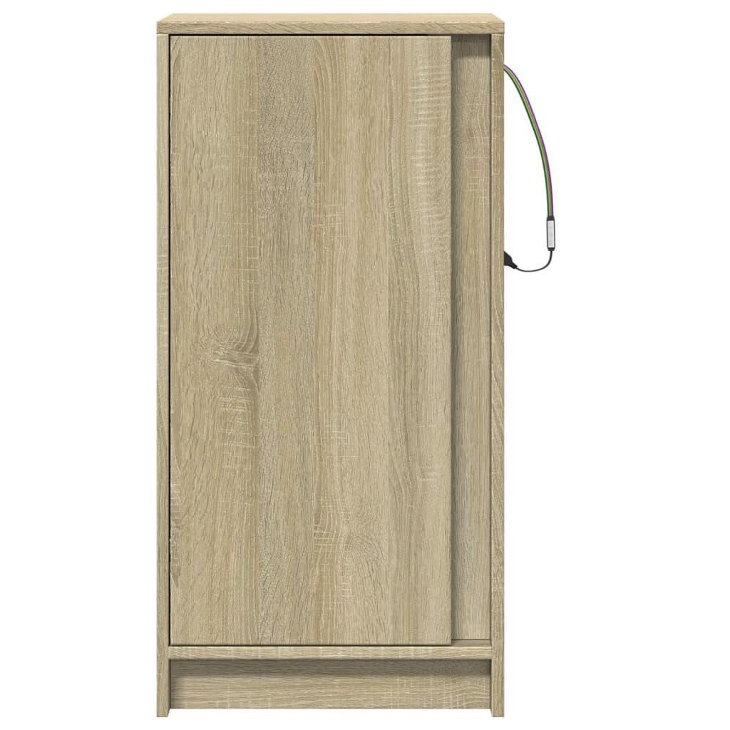 Sideboard with LED Sonoma Oak 42,5x34x85 cm Engineered Wood