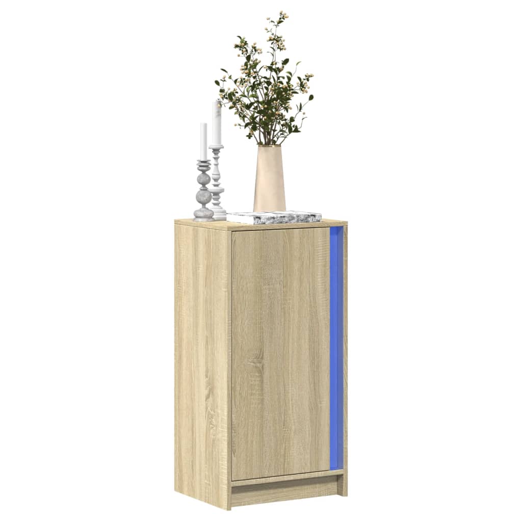 Sideboard with LED Sonoma Oak 42,5x34x85 cm Engineered Wood