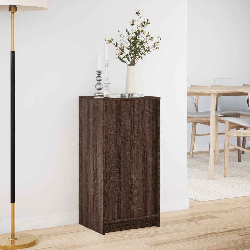 Sideboard with LED Brown Oak 42,5x34x85 cm Engineered Wood