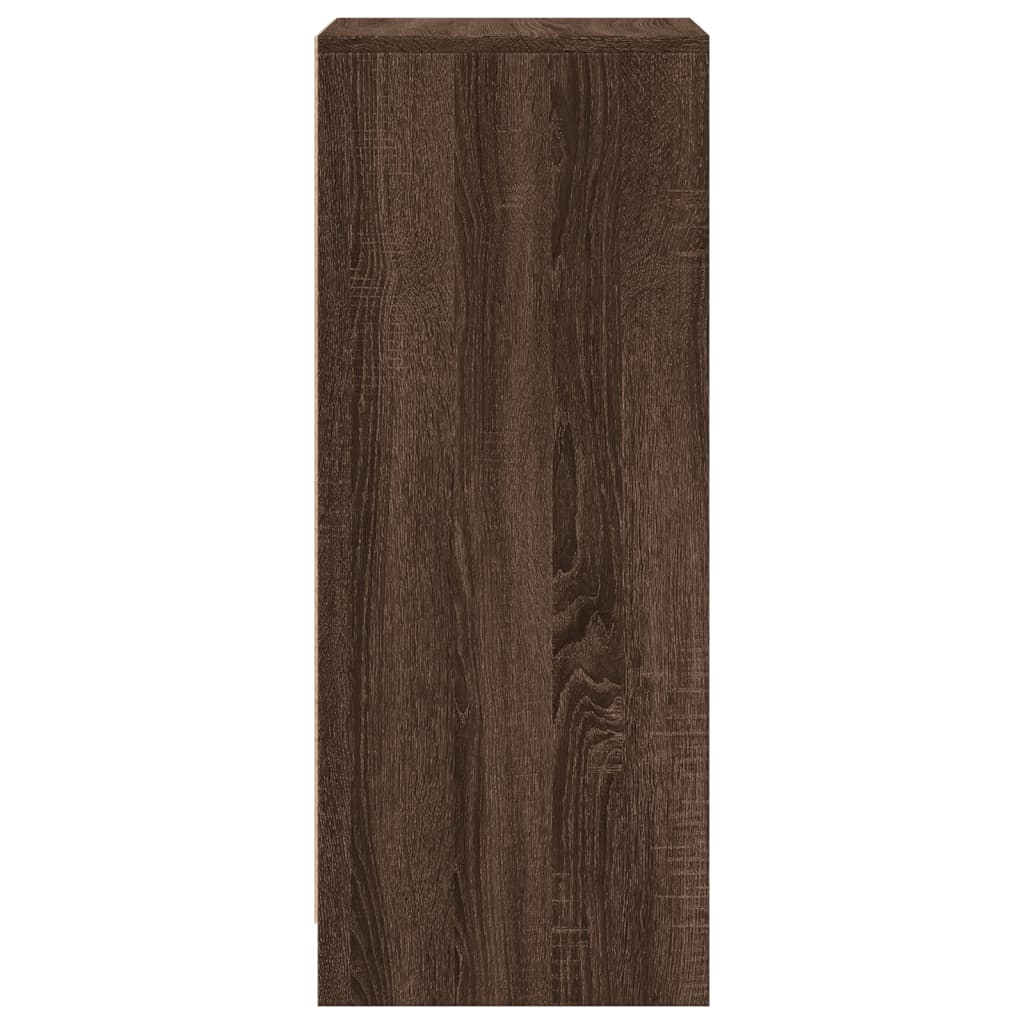 Sideboard with LED Brown Oak 42,5x34x85 cm Engineered Wood