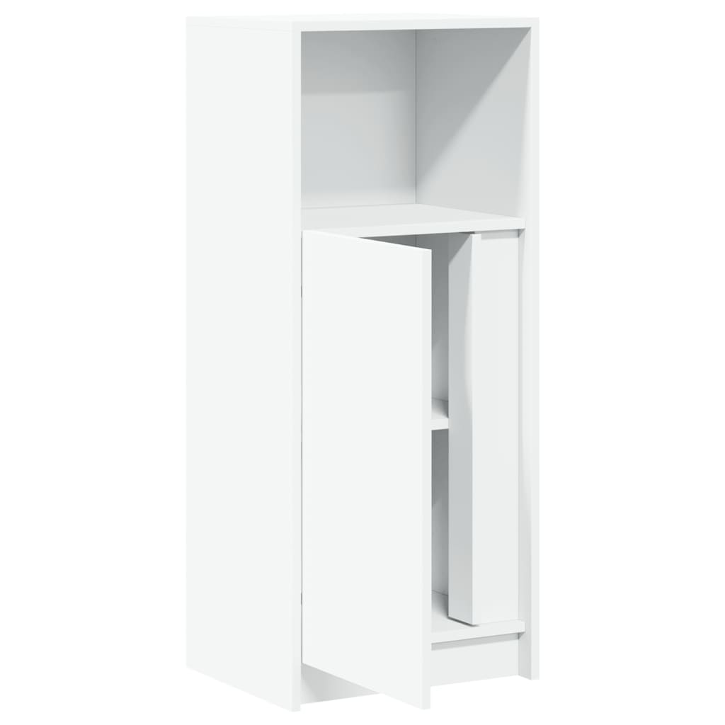 Sideboard with LED White 42,5x34x100 cm Engineered Wood