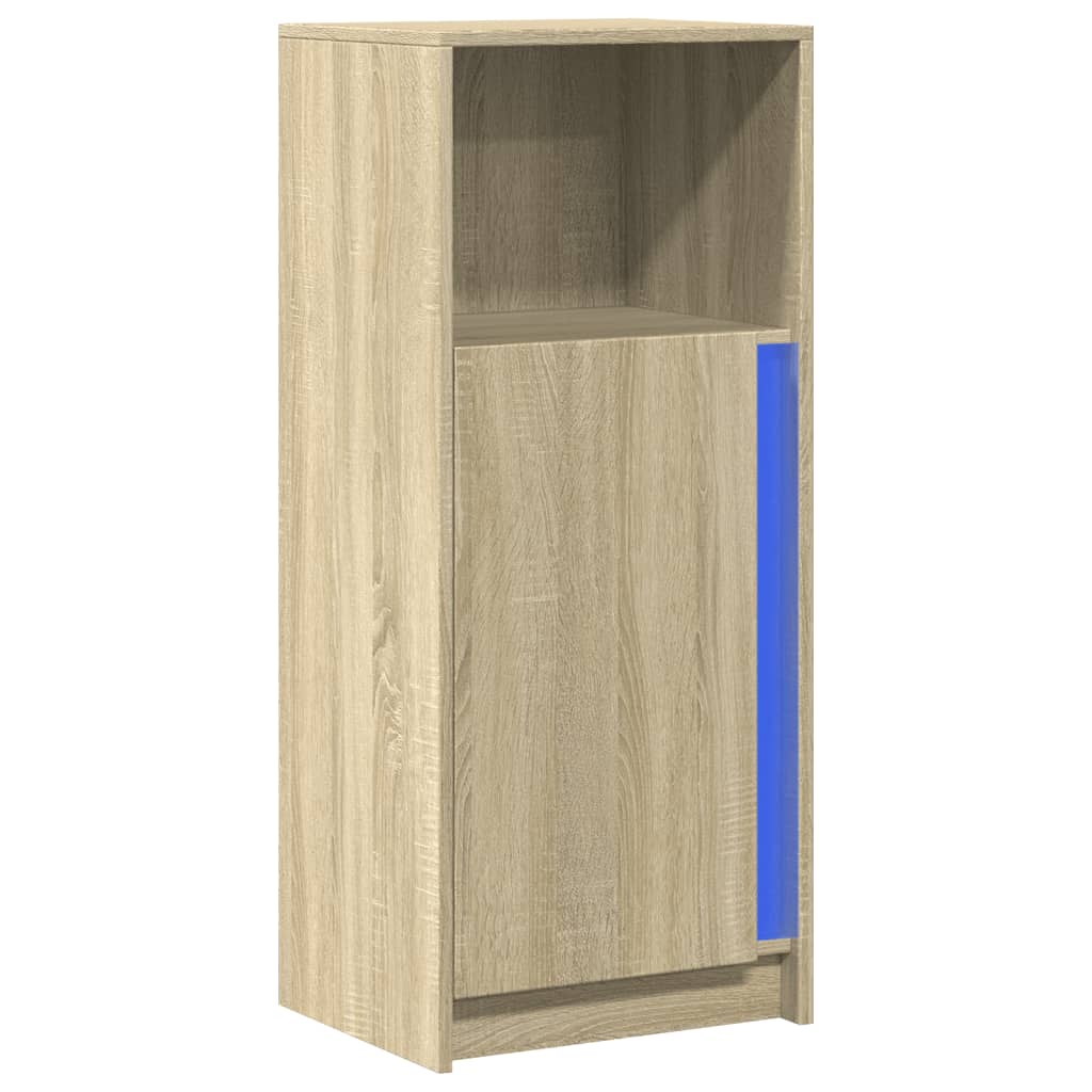 Sideboard with LED Sonoma Oak 42,5x34x100 cm Engineered Wood