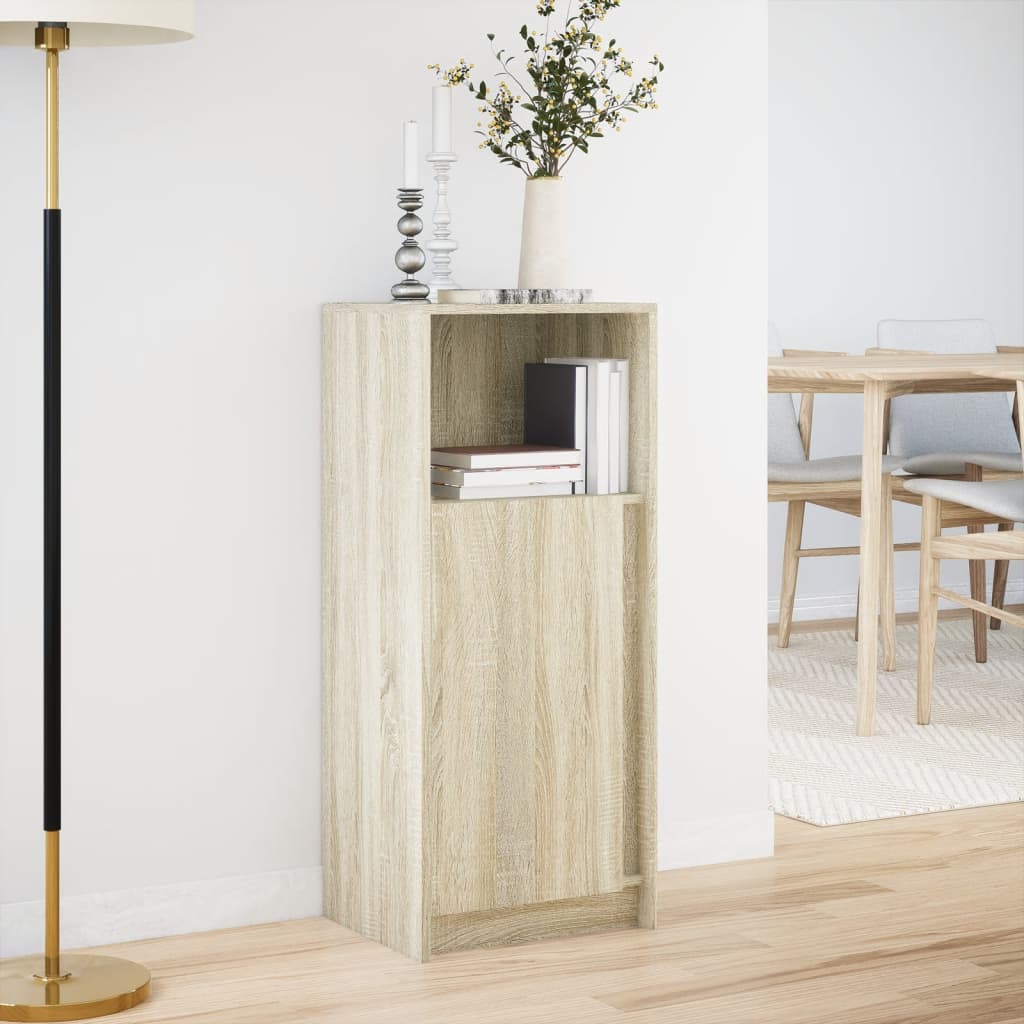 Sideboard with LED Sonoma Oak 42,5x34x100 cm Engineered Wood