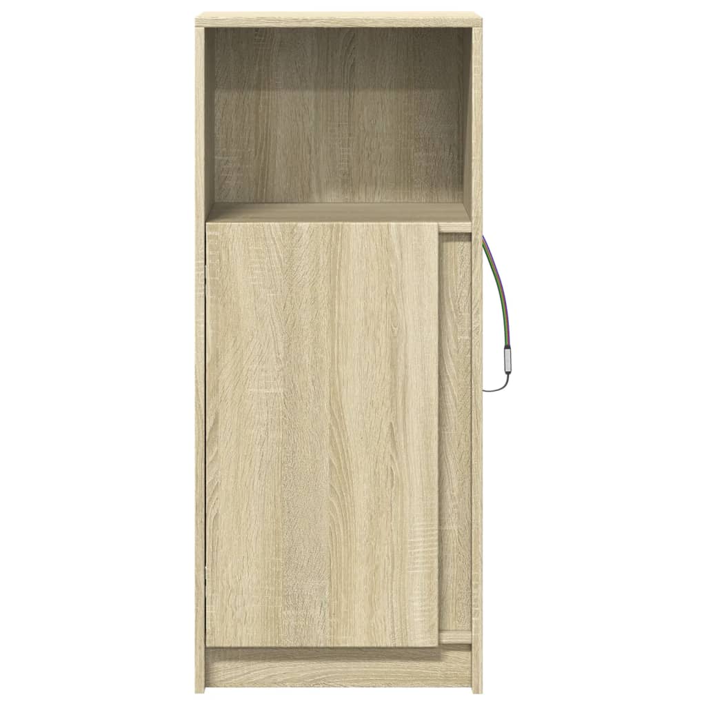 Sideboard with LED Sonoma Oak 42,5x34x100 cm Engineered Wood