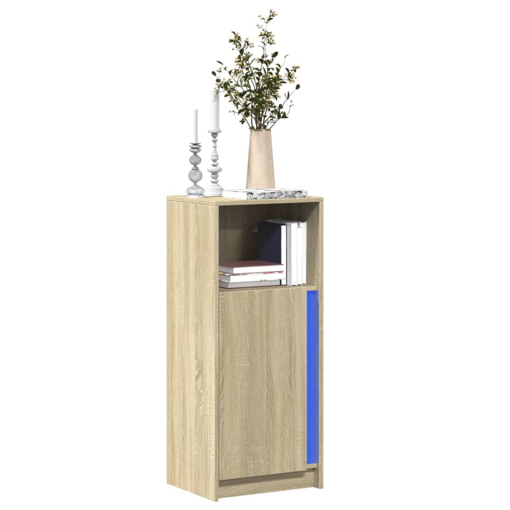 Sideboard with LED Sonoma Oak 42,5x34x100 cm Engineered Wood