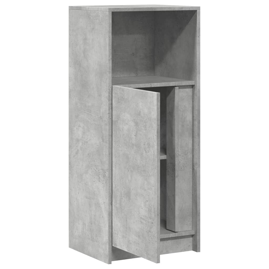 Sideboard with LED Concrete Grey 42,5x34x100 cm Engineered Wood