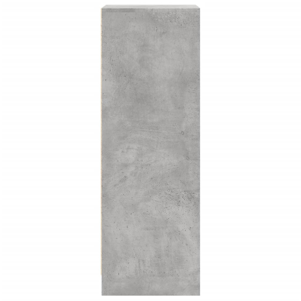 Sideboard with LED Concrete Grey 42,5x34x100 cm Engineered Wood
