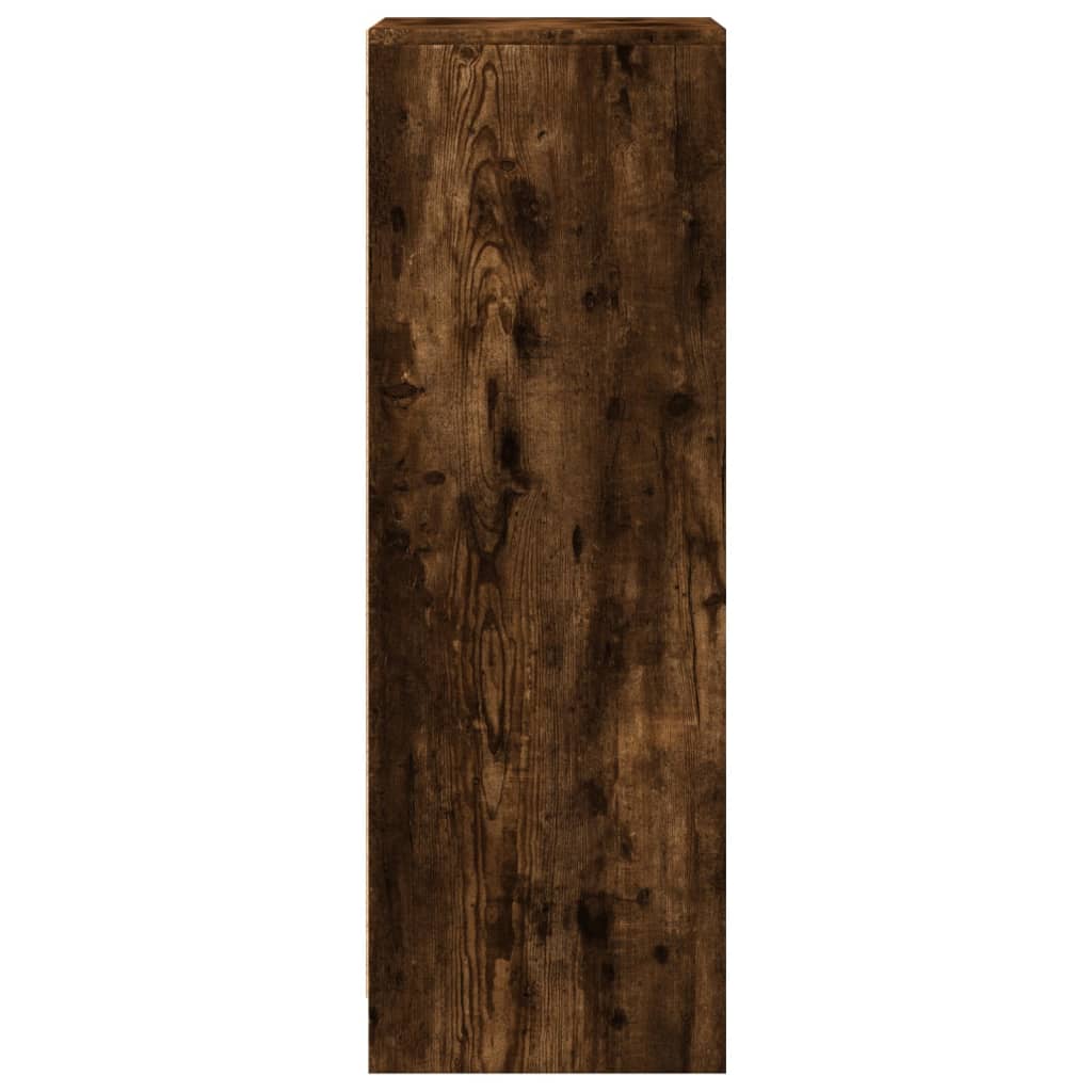 Sideboard with LED Smoked Oak 42,5x34x100 cm Engineered Wood