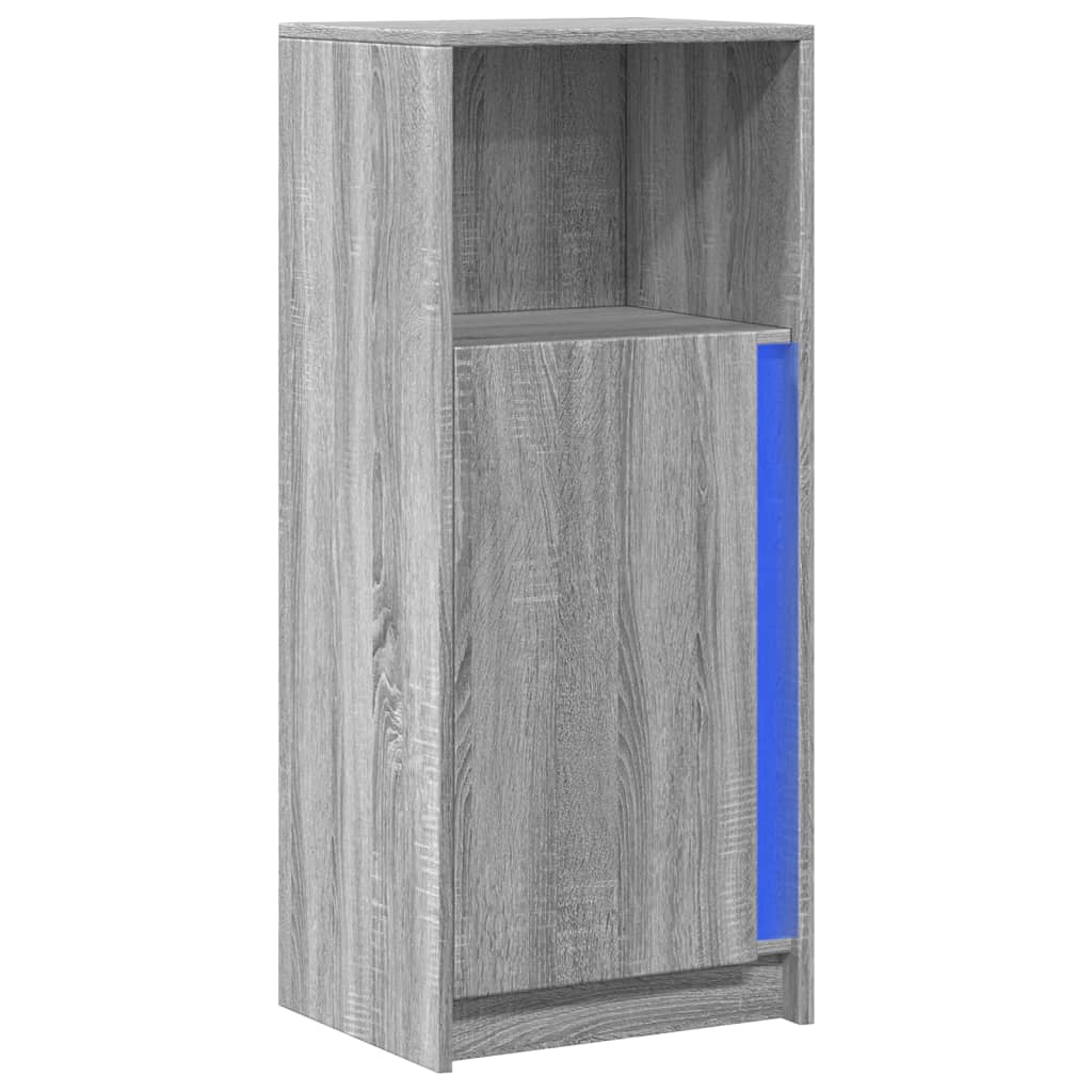 Sideboard with LED Grey Sonoma 42,5x34x100 cm Engineered Wood