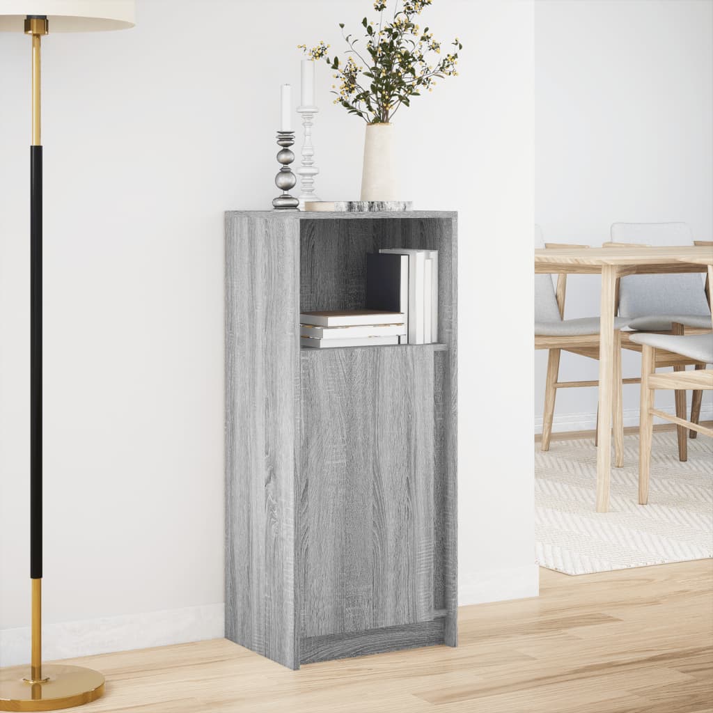 vidaXL Sideboard with LED Grey Sonoma 42.5x34x100 cm Engineered Wood