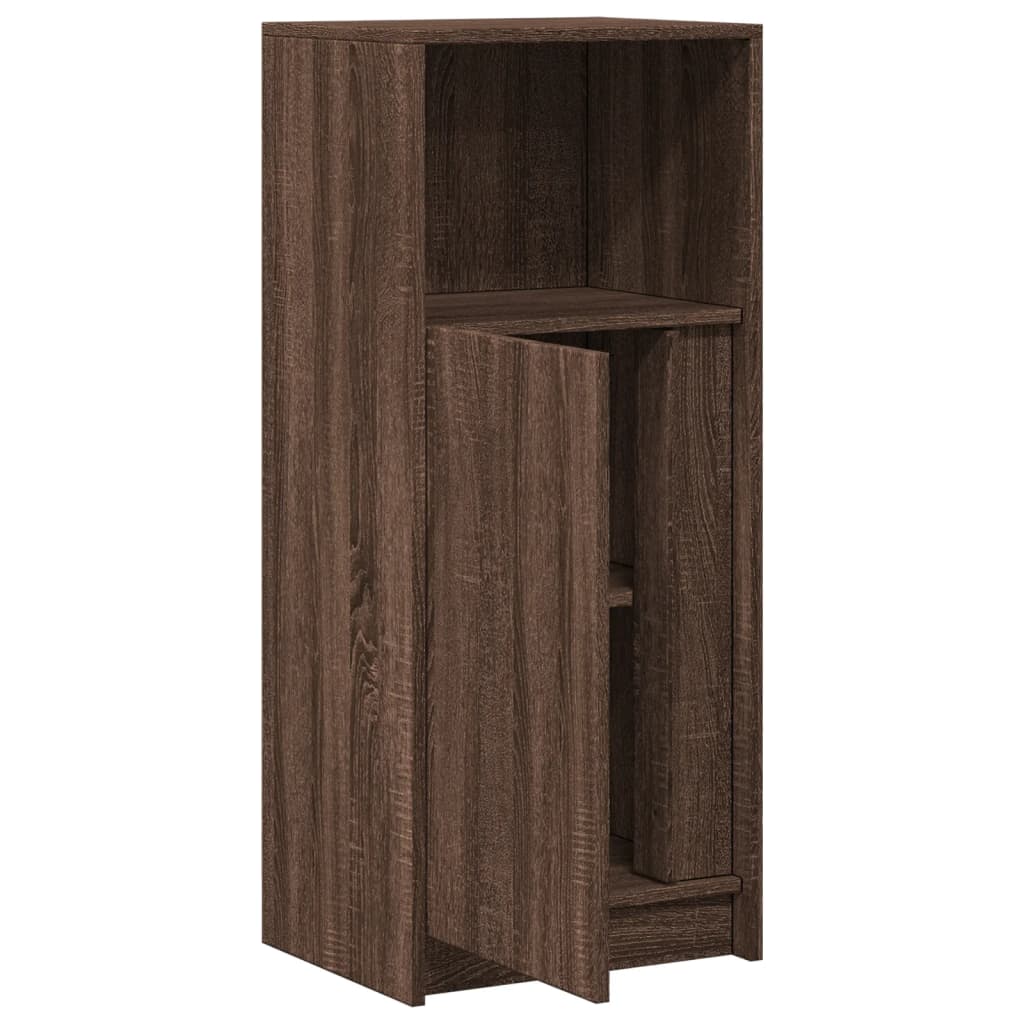 Sideboard with LED Brown Oak 42,5x34x100 cm Engineered Wood