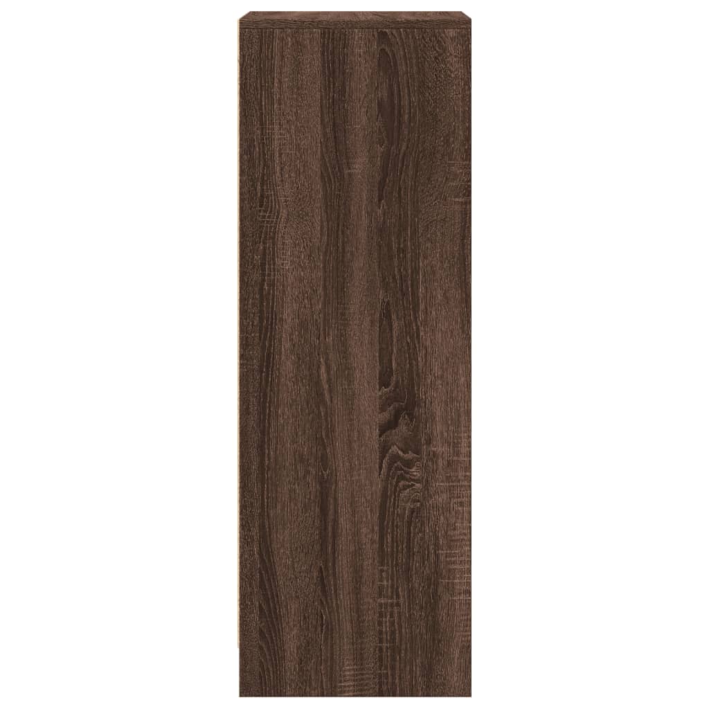 Sideboard with LED Brown Oak 42,5x34x100 cm Engineered Wood