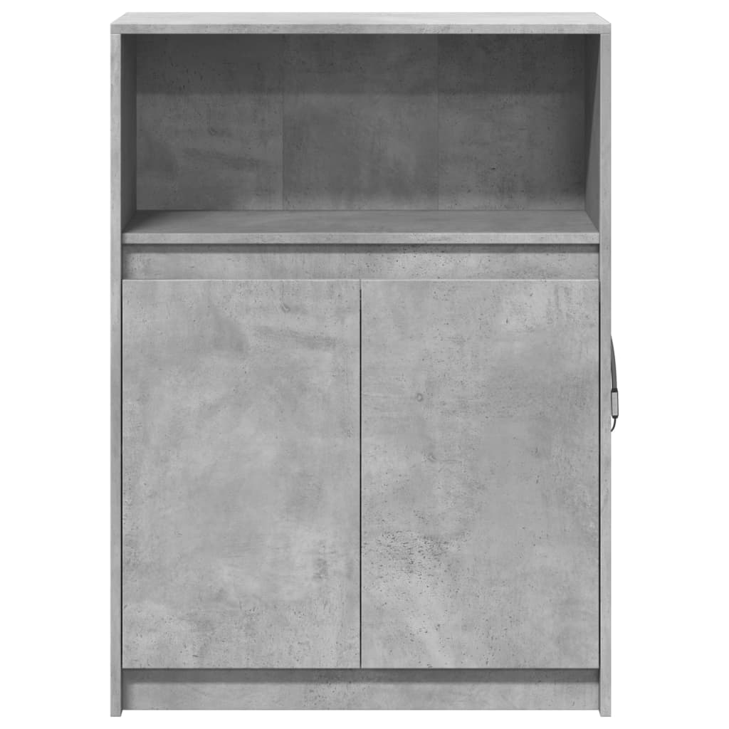 vidaXL Sideboard with LED Concrete Grey 72x34x100 cm Engineered Wood