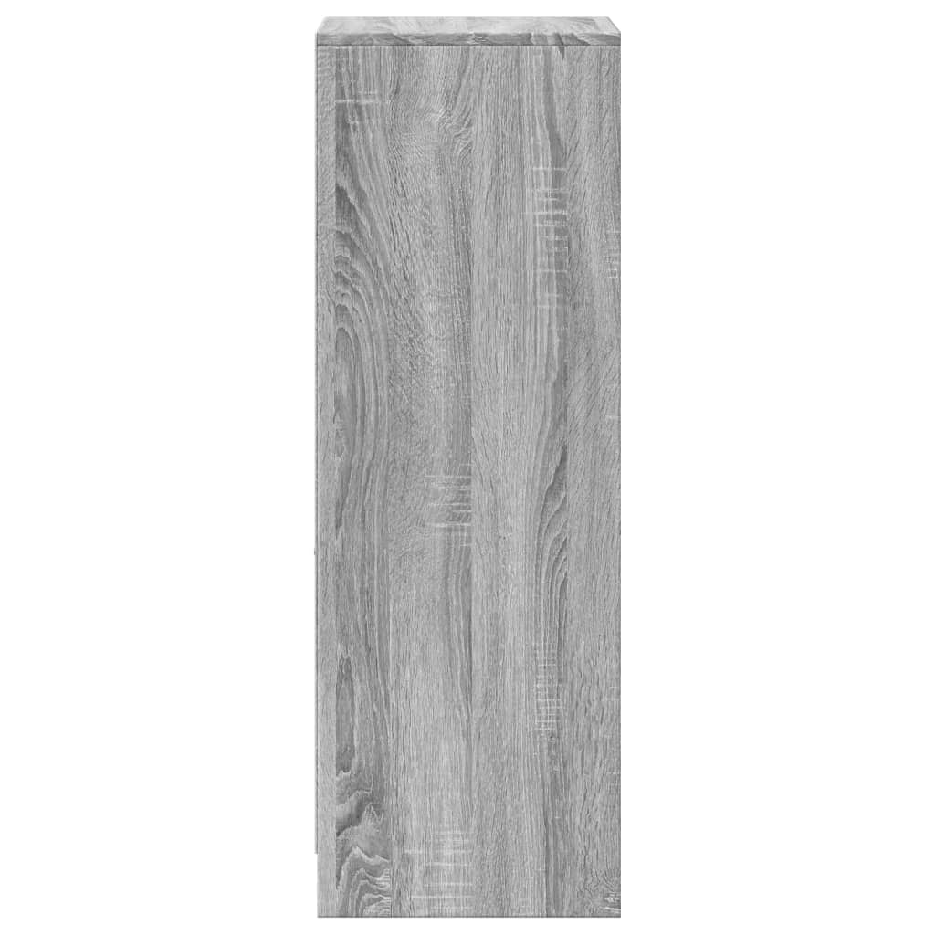 Sideboard with LED Grey Sonoma 38x34x100 cm Engineered Wood