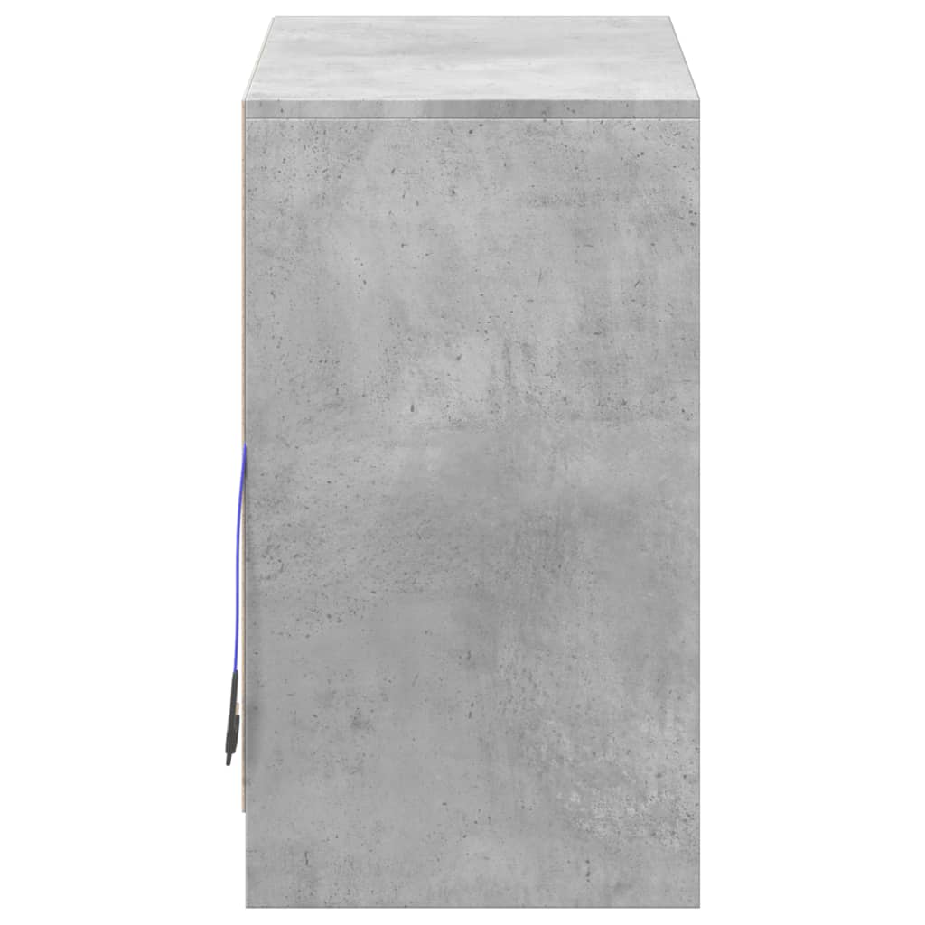 vidaXL Sideboard with LED Concrete Grey 72x34x61 cm Engineered Wood