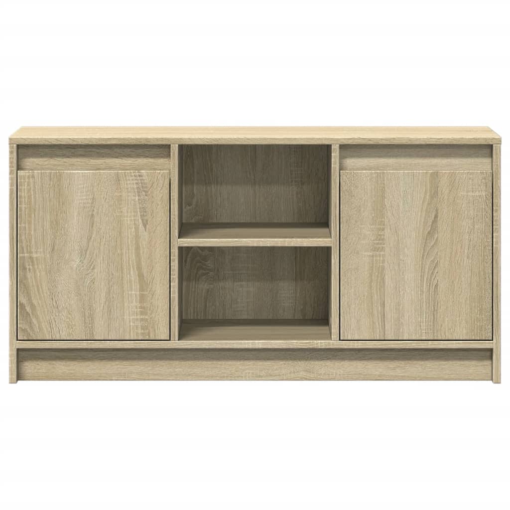 vidaXL TV Cabinet with LED Sonoma Oak 100x34x50 cm Engineered Wood