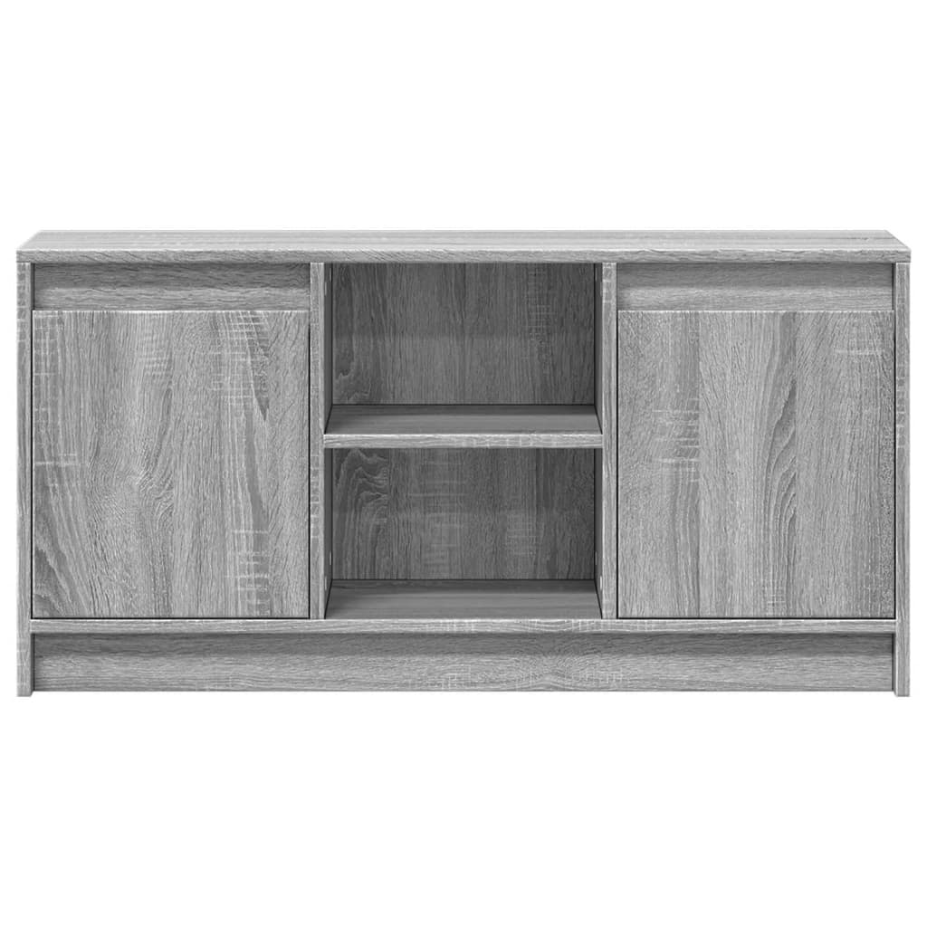 vidaXL TV Cabinet with LED Grey Sonoma 100x34x50 cm Engineered Wood