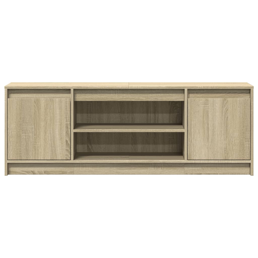 vidaXL TV Cabinet with LED Sonoma Oak 139.5x34x50 cm Engineered Wood