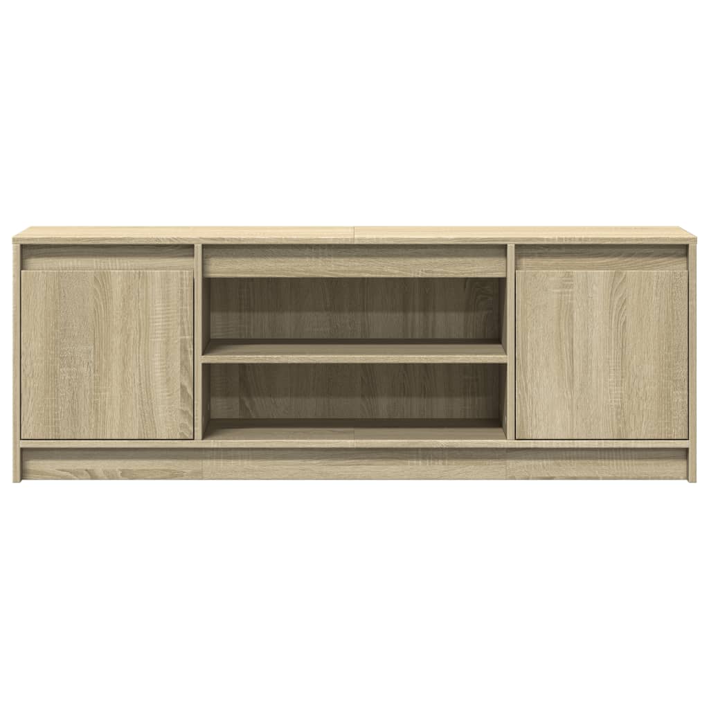 TV Cabinet with LED Sonoma Oak 139,5x34x50 cm Engineered Wood