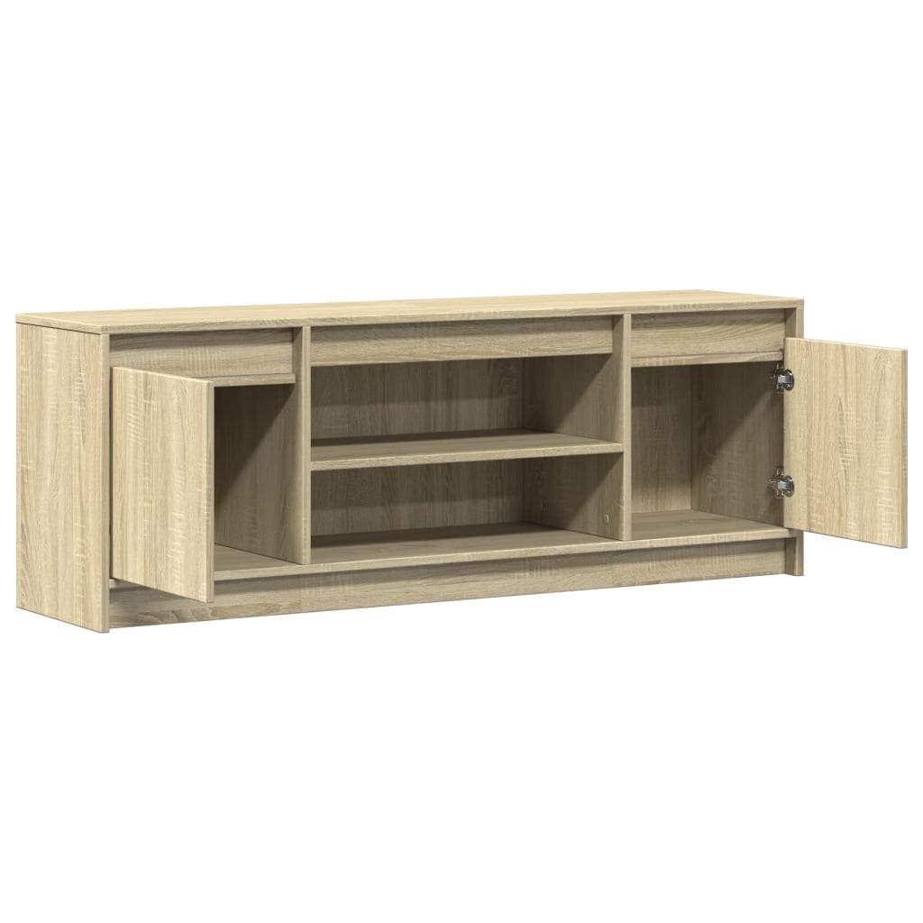 vidaXL TV Cabinet with LED Sonoma Oak 139.5x34x50 cm Engineered Wood