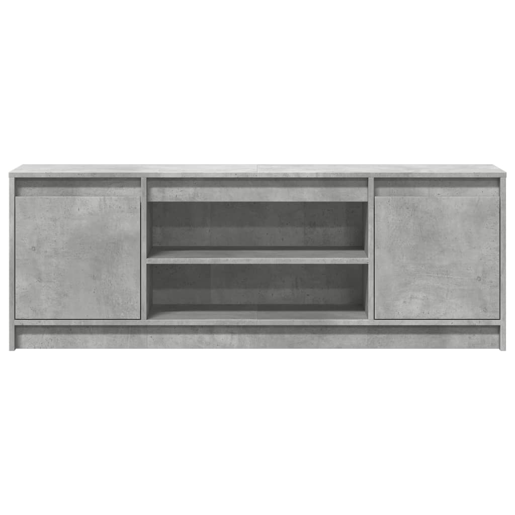 vidaXL TV Cabinet with LED Concrete Grey 139.5x34x50 cm Engineered Wood