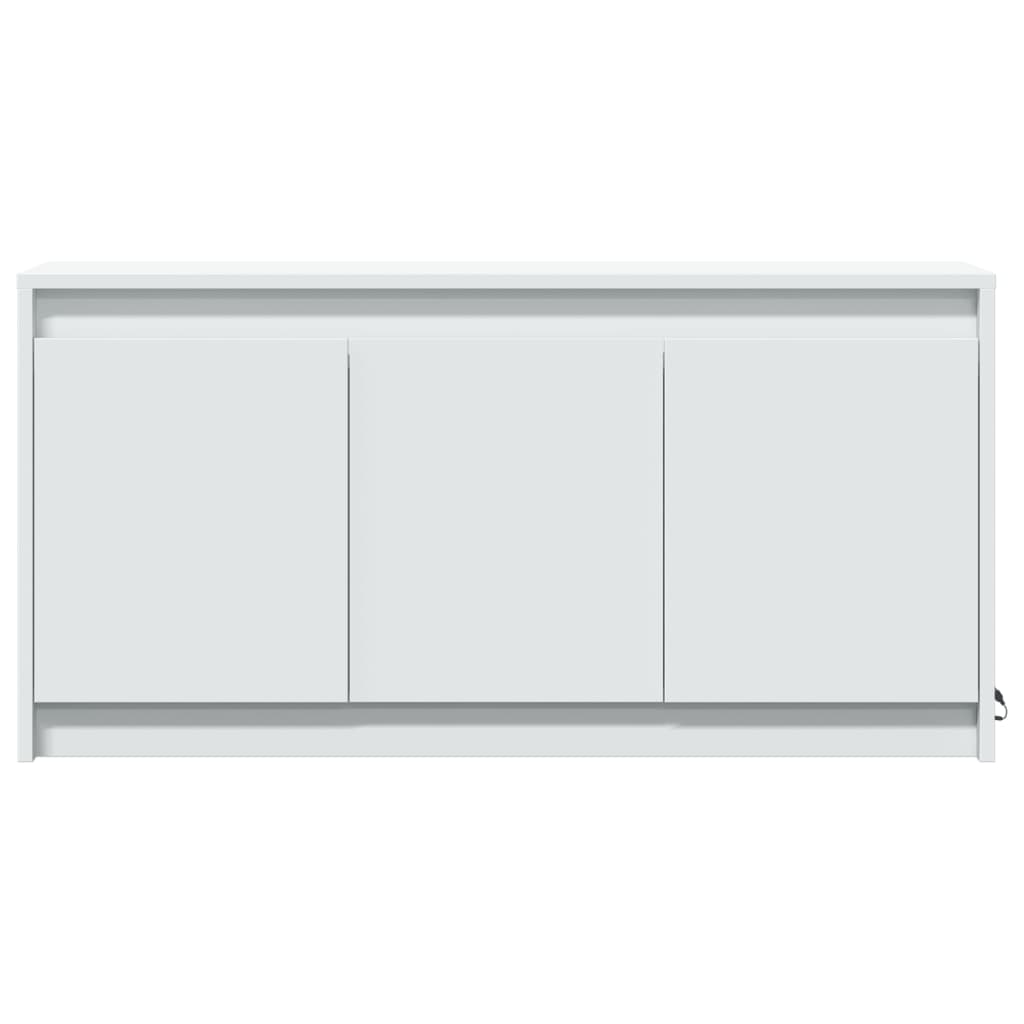 vidaXL TV Cabinet with LED White 100x34x50 cm Engineered Wood