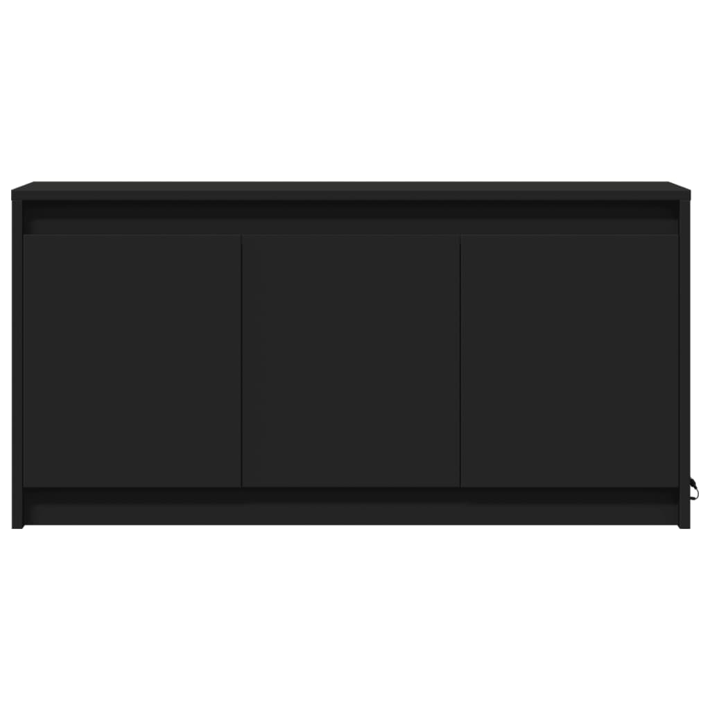 vidaXL TV Cabinet with LED Black 100x34x50 cm Engineered Wood