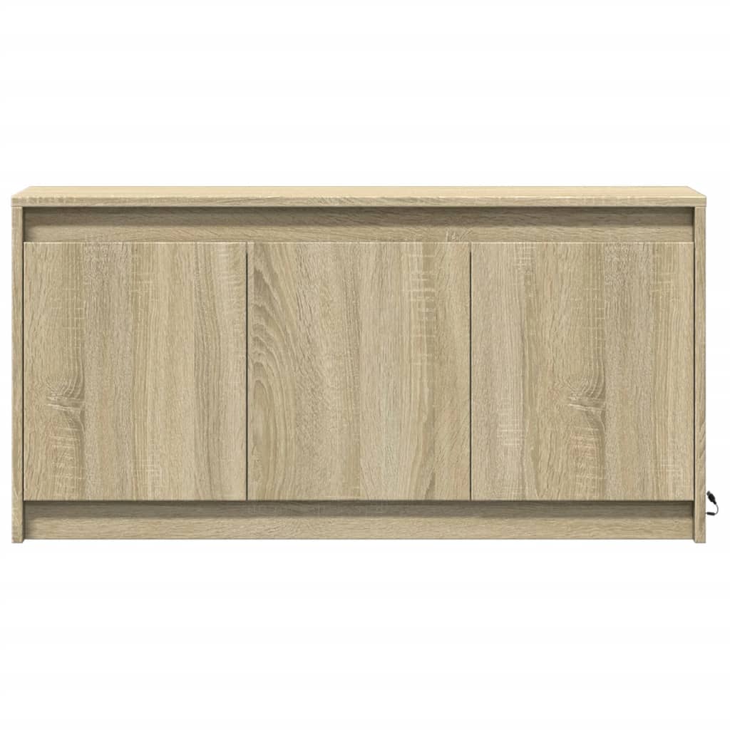 vidaXL TV Cabinet with LED Sonoma Oak 100x34x50 cm Engineered Wood