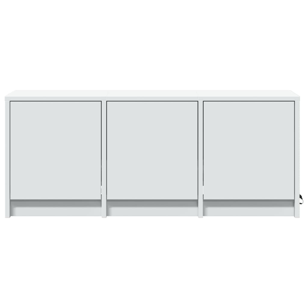 vidaXL TV Cabinet with LED White 97x34x40 cm Engineered Wood