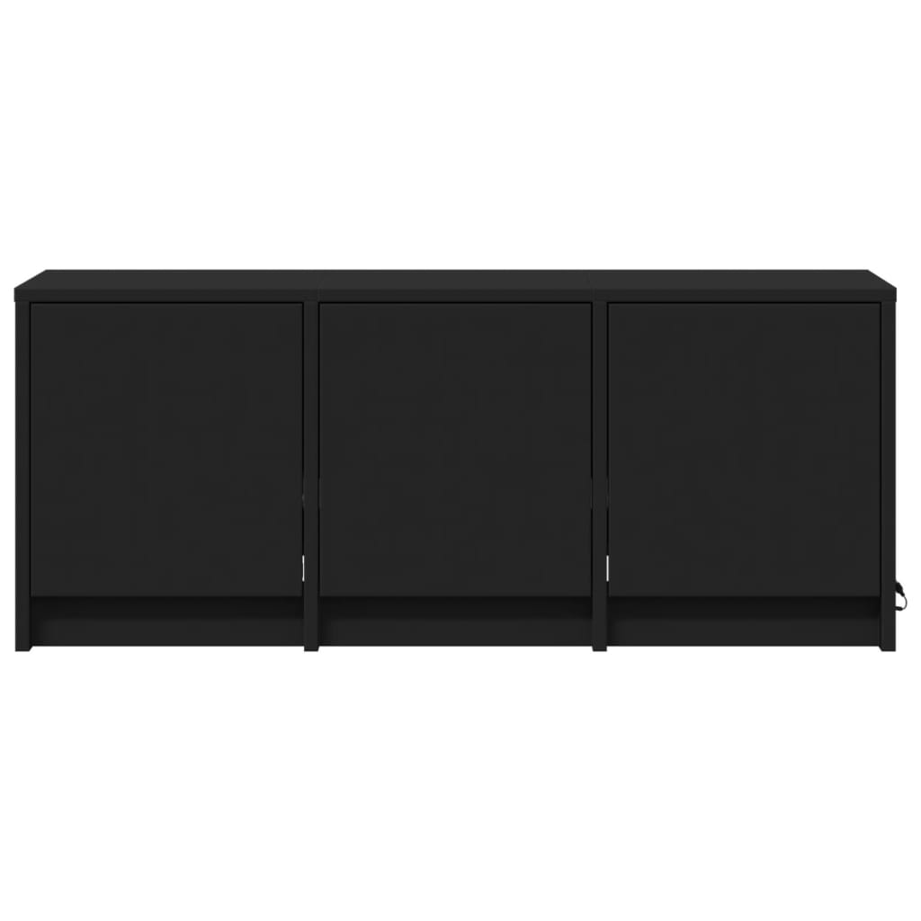 vidaXL TV Cabinet with LED Black 97x34x40 cm Engineered Wood